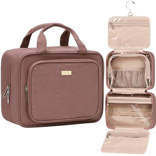 Travel Toiletry Bag for Women Hanging Organizer Makeup Case Pockets