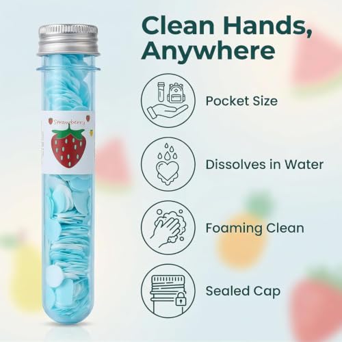 5 Box Multicolor Mini Portable Disposable Travel Paper Soap Sheets Foaming Hand Washing Bath Scented hand soap for Indoor (5 Count)