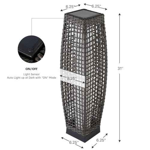 Outdoor Solar Floor Lamp Set of 2 (2 Count)