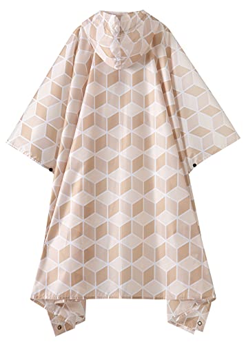 Hooded Rain Poncho for Adult with Pocket