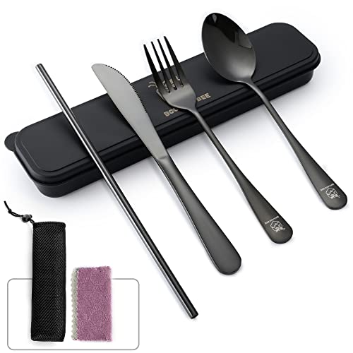 Travel Utensils Set Stainless Steel with Carrying Case