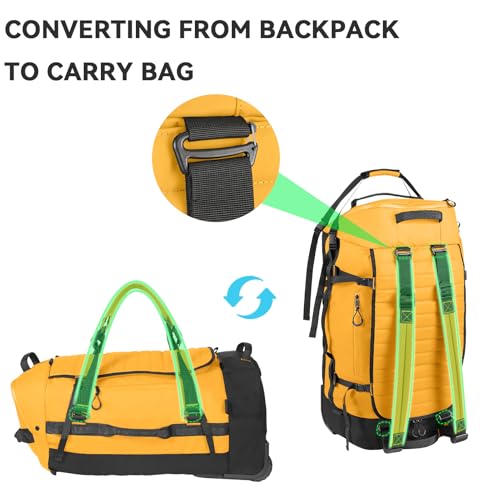 85L 29“ Foldable Rolling Backpack with Wheels