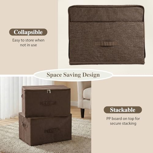 Fabric Storage Bins with Zipper Lids