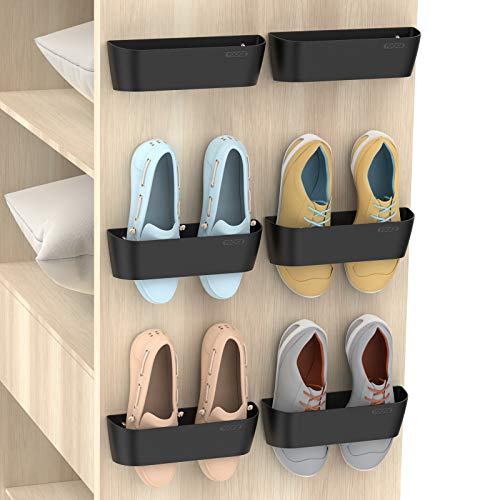 6Pack Wall Shoe Rack (6 Count)