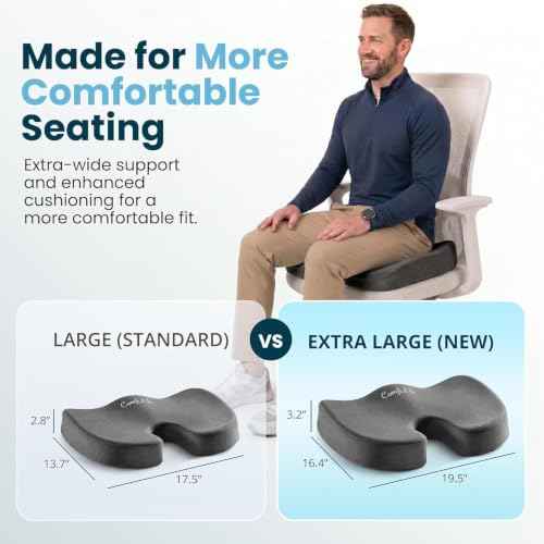 Extra Large Gel & Memory Foam Seat Cushion