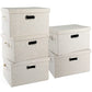 Storage Bins with Lids Fabric Closet Organizers Cubes Office Organization (5 Count)