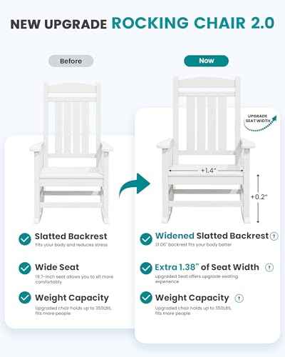 Outdoor Rocking Chair Set of 4 (4 Count)