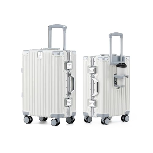 20 Inch Carry On Zipperless Luggage with Cup Holder