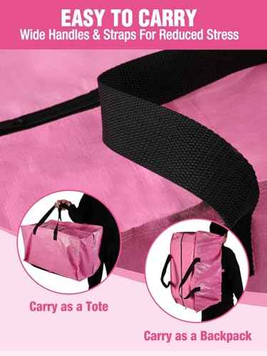 4 Pack Extra Large Moving Bags with Backpack Straps & Handles (4 Count)