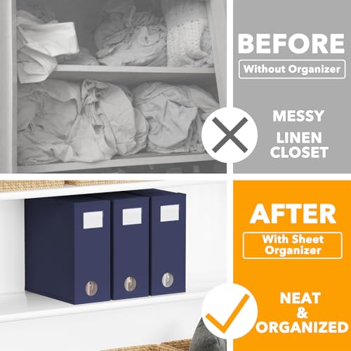 3 Pack Bed Sheet Organizers and Storage (3 Count)