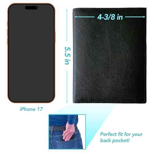 Deluxe Personalized Monogrammed Black Leather RFID Passport Wallet