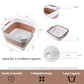 2.6 Gal(10L) Collapsible Wash Basin for Baby Bottles, Space-Saving Collapsible Dish Basin with Drain Plug for Bottle Washing, Collapsible Bucket for RV Kitchen Essentials (Brown)