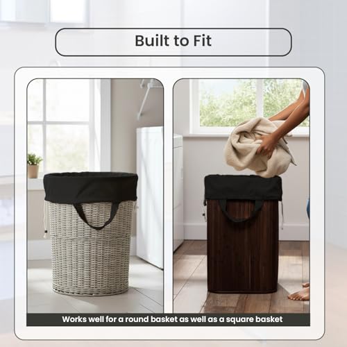 LFH Home Large Premium 1pack Cotton Rich Canvas Laundry Bag with Drawstring and Handles Heavy Duty