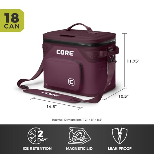 Magnetic Leak Proof 18 Can Soft Cooler with Waterproof Zipper