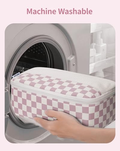 7 Set Checkered Packing Cubes for Travel Carry on Suitcase Luggage Organizer Bags for Kids Women Men
