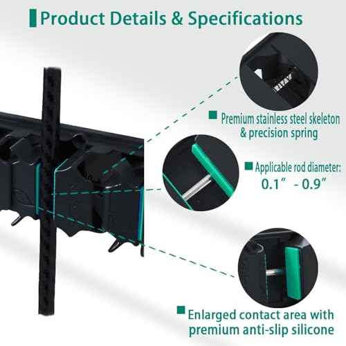 Vertical Fishing Rod Holder Wall Mount (2 Count)