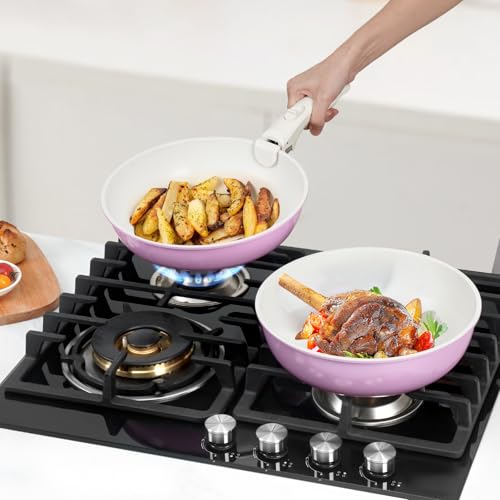 15Pcs Cookware Set with Detachable Handle