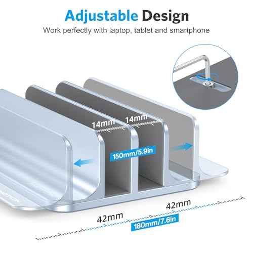 Dual Vertical Desk Laptop Stand Holder