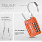 2 TSA Approved Luggage Locks 4 Digit Code Cable Lock Robust Orange (2 Count)