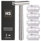 Razor Aluminum Double Edge Safety Razor with 5 Spare Blades