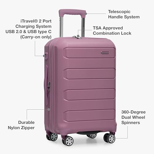 Pagosa Hardshell Expandable Luggage with Spinner Wheels