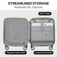 Underseat Carry on Luggage 16 Inch Hardshell PC Suitcase with Spinner Wheels TSA Lock for Travel