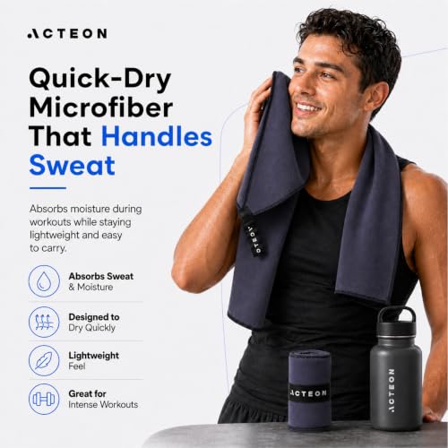 Microfiber Gym Towels 5 Pack (5 Count)