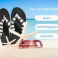 Flip Flops for Women Arch Support Summer Beach Sandals Black Size 12