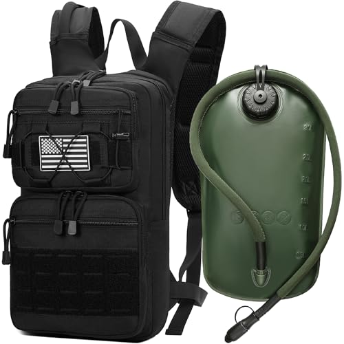 1050D Tactical Hydration Backpack with 3L TPU Water Bladder