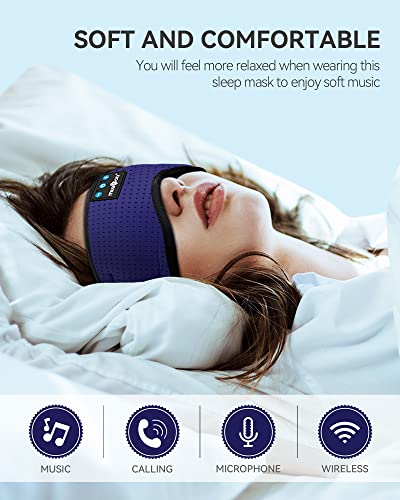 Sleep Headphones Bluetooth 5.4 Sleep Mask with HD Sound