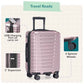 Boren Expandable Hardside Rugged Travel Luggage with 8 Spinner Wheels (2 Piece)