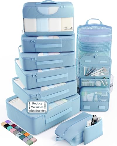 10 Set Packing Cubes for Travel Essentials (10 Count)
