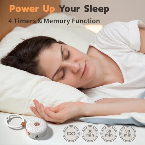 Portable Sound Machine Mini White Noise Machine Baby Shushing Brown Noise Machine with 30 Soothing Sounds for Kids Adults Dogs Auto