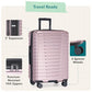 Boren Expandable Hardside Rugged Travel Luggage with 8 Spinner Wheels