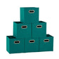 Fabric Storage Bins in Strong Poly‑Woven Fabric (6 Count)