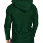 Mens Fashion Athletic Hoodies Sport Sweatshirt Solid Color Fleece Pullover Dark Green Large