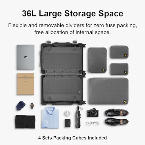 Gibraltar Aluminum Zipperless Luggage 20 Inch