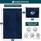 Compact 2-in-1 Travel Blanket Pillow for Airplane Flight, Navy Blue