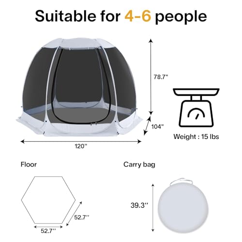 10'x10' Pop Up Screen House Tent