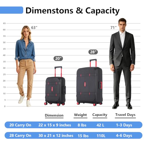 Zipperless Luggage Set 2 Pieces (2 Count)