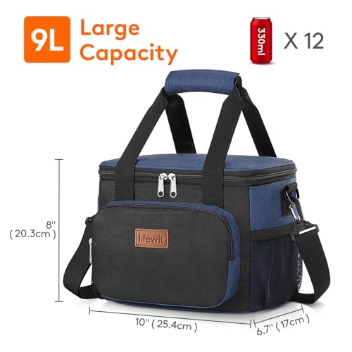 Medium Lunch Bag (Black/Blue / Medium(9L))