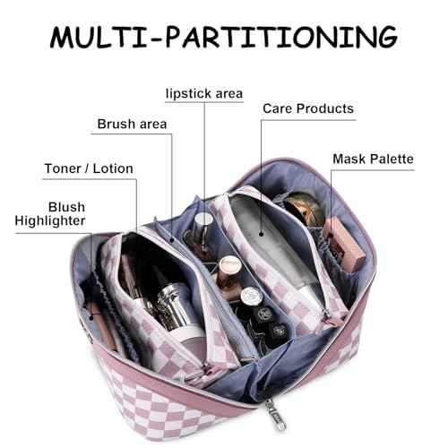 Travel Makeup Bag Organizer Cosmetic Bag (3 Count)
