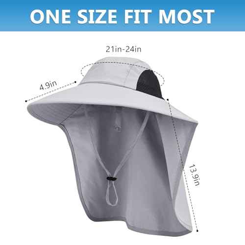 Sun Hat for Men Women with Neck Flap