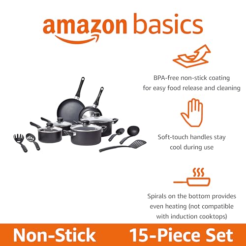 Non Stick Kitchen Cookware 15 (15 Count)