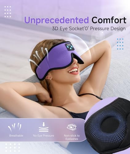 Sleep Headphones Bluetooth 5.4 Eye Mask