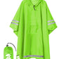 Adult Rain Poncho Waterproof Hooded Raincoat Lightweight Packable