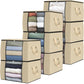 8 Pack Storage Bags for Clothes Blanket Storage Bins with Lids (8 Count)
