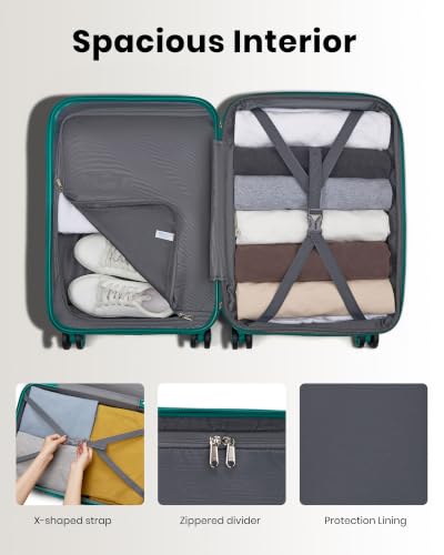 4 Piece Luggage Sets Expandable with Spinner Wheels TSA Lock (4 Count)