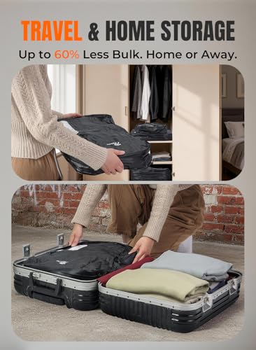 Vacuum Bags for Travel with Wireless Pump