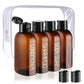 4 Pack 3.4 oz Preprinted Travel Bottles for Toiletries (4 Count)